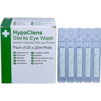 Safety First Aid HypaClens Sterile Eye Wash Pods (Pack of 25)