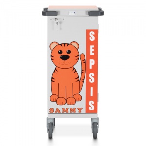 Sammy Sepsis Tiger Label for Bristol Maid Sepsis Trolleys
