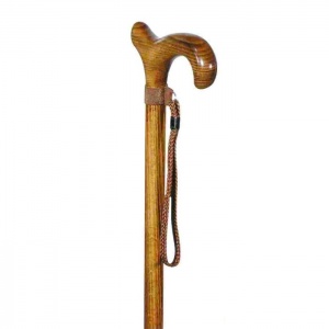 Gents' Scorched Beech Derby Walking Cane