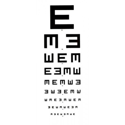 Sussex Vision 6-Metre Illiterate 'E' Eye-Test Chart