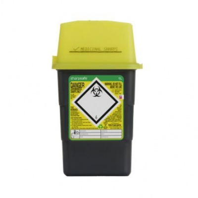 Sharpsafe 1 Litre Sharps Container Units (Pack of 100)