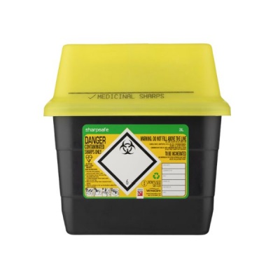 Sharpsafe 3 Litre Sharps Container Units (Pack of 50)