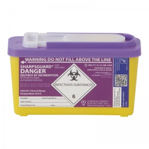 Sharpsguard Cyto 0.6L Sharps Container (Case of 48)