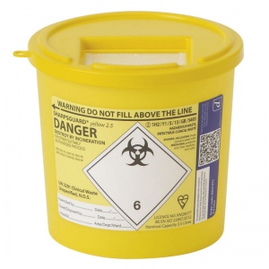 Sharpsguard Yellow 2.5L General-Purpose Sharps Container (Case of 48)