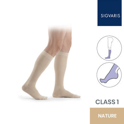 Sigvaris Essential Thermoregulating Unisex Class 1 Knee High Nature Compression Stockings