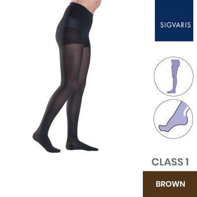 Sigvaris Style Semitransparent Class 1 Brown Compression Tights
