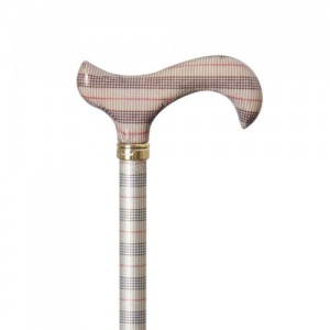 Small Check Derby Walking Cane
