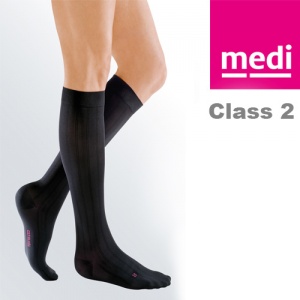 Medi Mediven For Men Class 2 Black Compression Socks