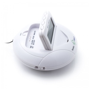 Geemarc Wake 'N' Shake Voyager Vibrating Alarm Clock  75dB Loud Alarm,  Flashing Light, Pillow Shaker For Heavy Sleepers & Hard Of Hearing