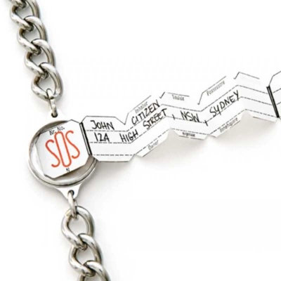 SOS Talisman Gents Stainless Steel Medical ID Bracelet