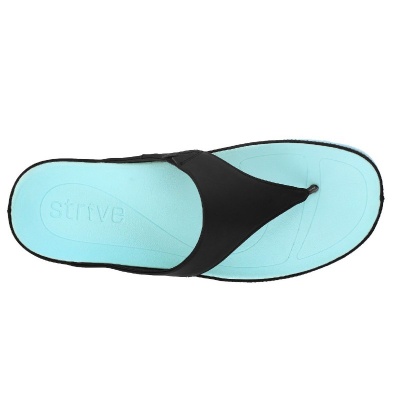Strive Ilya Black/Blue Orthotic Sandals Health and Care