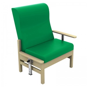 Sunflower Medical Atlas Green High-Back Vinyl Bariatric Patient Armchair with Drop Arms