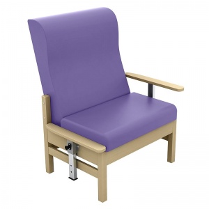 Sunflower Medical Atlas Lilac High-Back Vinyl Bariatric Patient Armchair with Drop Arms
