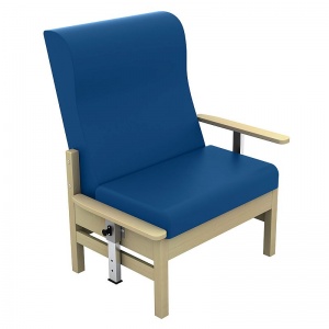 Sunflower Medical Atlas Navy High-Back Vinyl Bariatric Patient Armchair with Drop Arms