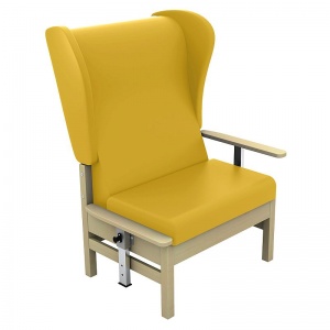 Sunflower Medical Atlas Primrose High-Back Vinyl Bariatric Patient Armchair with Drop Arms and Wings
