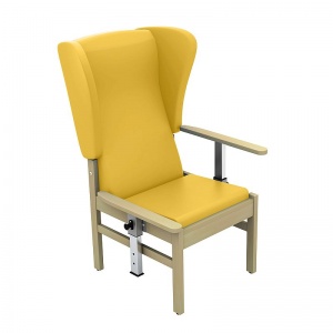 Sunflower Medical Atlas Primrose High-Back Vinyl Patient Armchair with Drop Arms and Wings