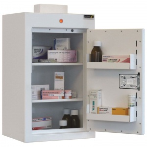 Sunflower Medical Controlled Drug Cabinet with Two Shelves, Two Door Trays and Warning Light 66 x 34 x 27cm