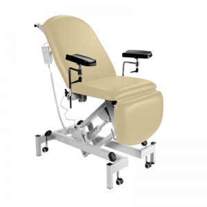 Sunflower Medical Beige Fusion Electric Height Phlebotomy Chair with Electric Back and Foot Sections