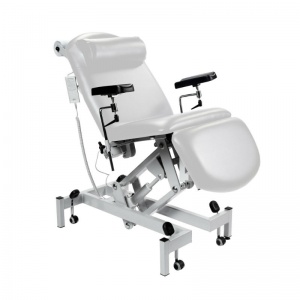 Sunflower Medical White Fusion Electric Phlebotomy Chair with Tilting Seat