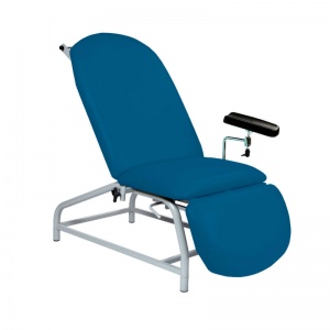 Sunflower Medical Navy Fusion Fixed-Height Phlebotomy Chair with Adjustable Feet