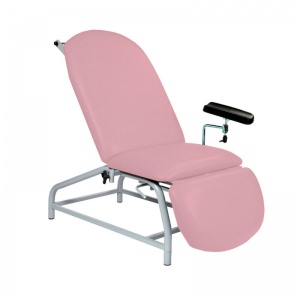 Sunflower Medical Salmon Fusion Fixed-Height Phlebotomy Chair with Adjustable Feet