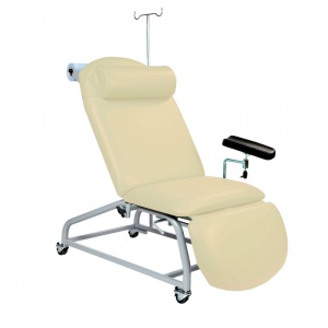 Sunflower Medical Beige Fusion Fixed-Height Phlebotomy Chair with Locking Castors