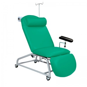 Sunflower Medical Green Fusion Fixed-Height Phlebotomy Chair with Locking Castors