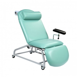 Sunflower Medical Mint Fusion Fixed-Height Phlebotomy Chair with Locking Castors