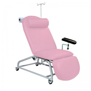 Sunflower Medical Salmon Fusion Fixed-Height Phlebotomy Chair with Locking Castors