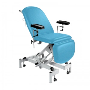 Sunflower Medical Sky Blue Fusion Hydraulic Height Phlebotomy Chair