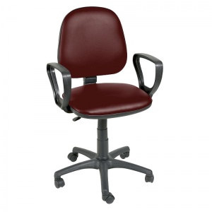 Sunflower Medical Red Wine Gas-Lift Chair with Arm Rests