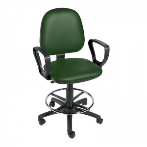 Sunflower Medical Green Gas-Lift Chair with Foot Ring and Arm Rests