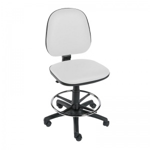 Sunflower Medical White Gas-Lift Chair with Foot Ring