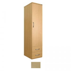 Sunflower Medical Maple Gents Single Wardrobe with Drawers