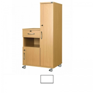 Sunflower Medical White Laminate-Faced MDF Right-Hand Wardrobe and Cabinet Unit
