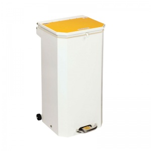Sunflower Medical 70 Litre Clinical Hospital Waste Bin with Yellow Lid for Incineration