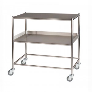 Sunflower Medical Surgical Trolley 86 x 52 x 86cm with One Stainless Steel Tray and Shelf