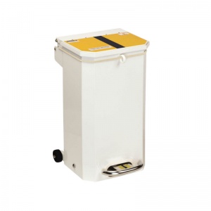 Sunflower Medical 20 Litre Clinical Hospital Waste Bin with Yellow and Black Lid for Offensive and Hygiene Waste