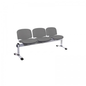 Sunflower Medical Grey Vinyl Venus Visitor 3 Section Seating with Three Seats