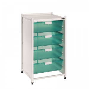 Sunflower Medical Vista Low-Level Storage Module with Four Double-Depth Green Trays