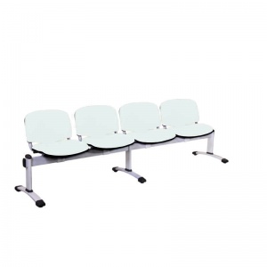 Sunflower Medical White Vinyl Venus Visitor 4 Section Seating with Four Seats