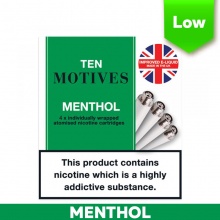 10 Motives E-Cigarette Low Strength Menthol Refill Cartridges (11mg)