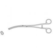 Museux Vulsellum Forceps With 2 Into 2 Teeth 10mm Wide And A Box Joint 240mm Curved