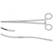 Bozemann Uterine Dressing Forceps With Grooved Jaws And A Box Joint 250mm Curved