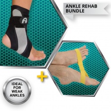 Aircast A60 and MoVeS Ankleciser Resistance Bands Ankle Rehab Bundle