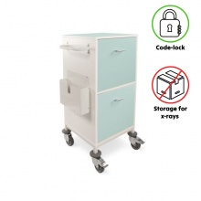 Bristol Maid Two-Drawer Code-Lock Hospital Workstation With Storage