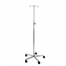 Bristol Maid Stainless-Steel Mobile Infusion Stand (Two Hooks)