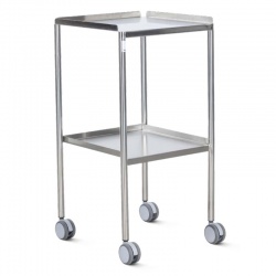 Bristol Maid 465 x 465 x 870mm Stainless-Steel Dressing Trolley (2 Shelves Flange Up)