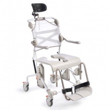 Etac Swift Mobil Tilt-2 Shower Commode Chair with Pan and Pan Holder