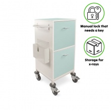 Bristol Maid Two-Drawer CAM-Lock Mobile Medical Storage Cabinet